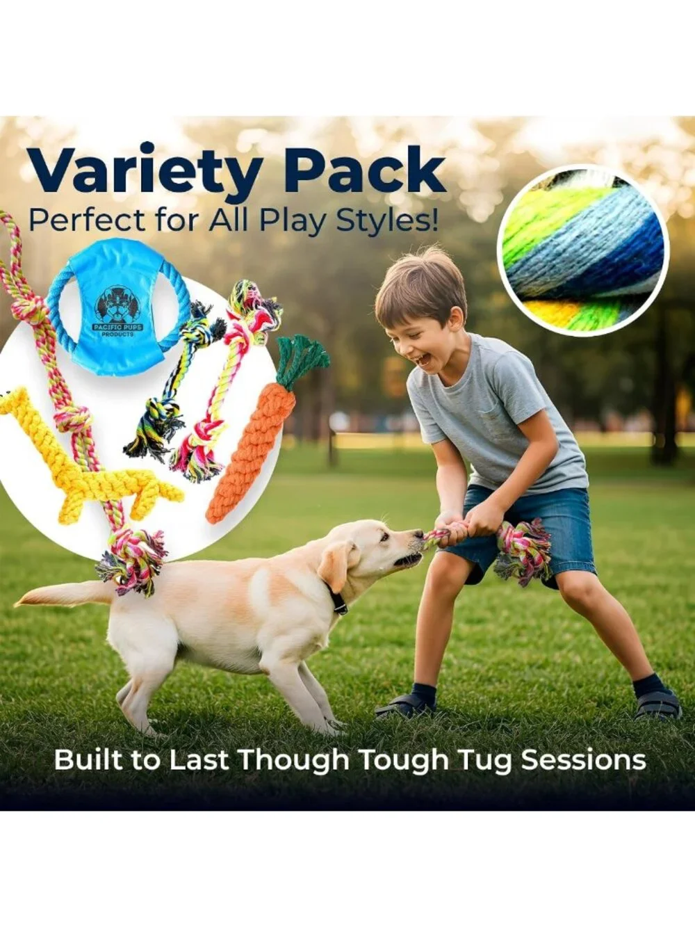 11 Pack Dog Rope Toys for Medium Dogs - Chew & Tug Toys for Puppy Teething Fun
